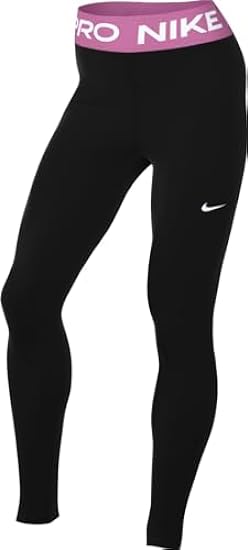 Nike W NP 365 Tight Pantaloni Aderenti a Tutta Lunghezza, Black/Playful Pink/White, M Donna 602513606