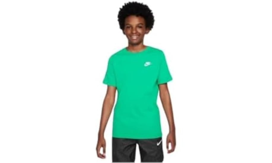 Nike K NSW Tee EMB Futura, T-Shirt Bambino, Stadium Green/White 477070955