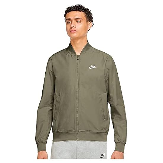 Nike Sportswear Sport Essentials Giacca, Verde Oliva/Bianco, S Uomo 505680891