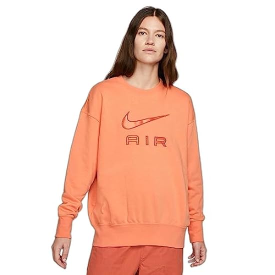 Nike Air Fleece Crew Donna - 100% Cotone Taglia: L, ara