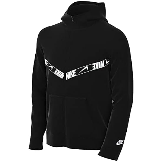 Nike Full Sweatshirt Years Felpa con Zip Intera Sportswear Repeat PK 10-12 Anni, Le Noir, M Unisex-Adulto 952581132