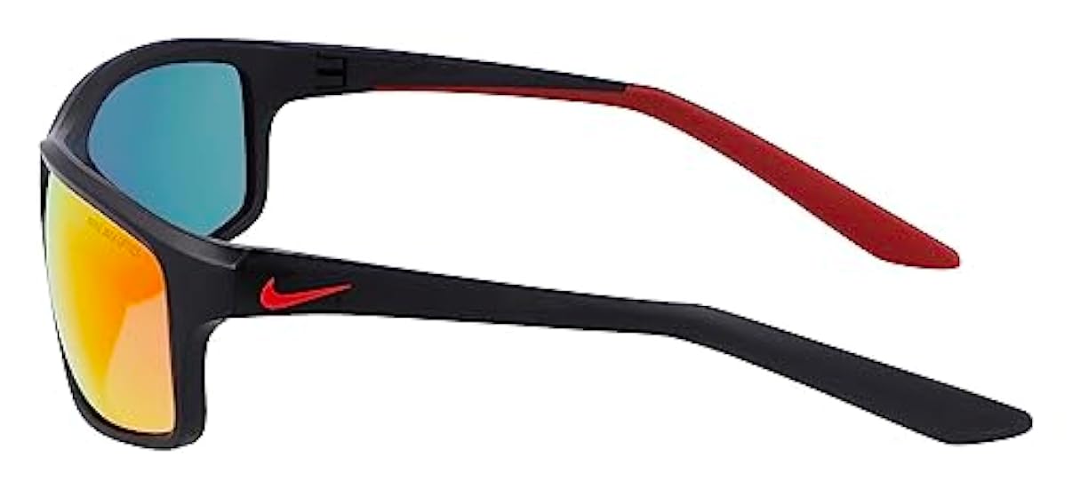 Nike Adrenaline 22 M DV2155 NKDV2155 010 Matte Black Red mirro Sunglasses Polycarbonate, Standard, 64 Occhiali, Unisex-Adulto 665020063