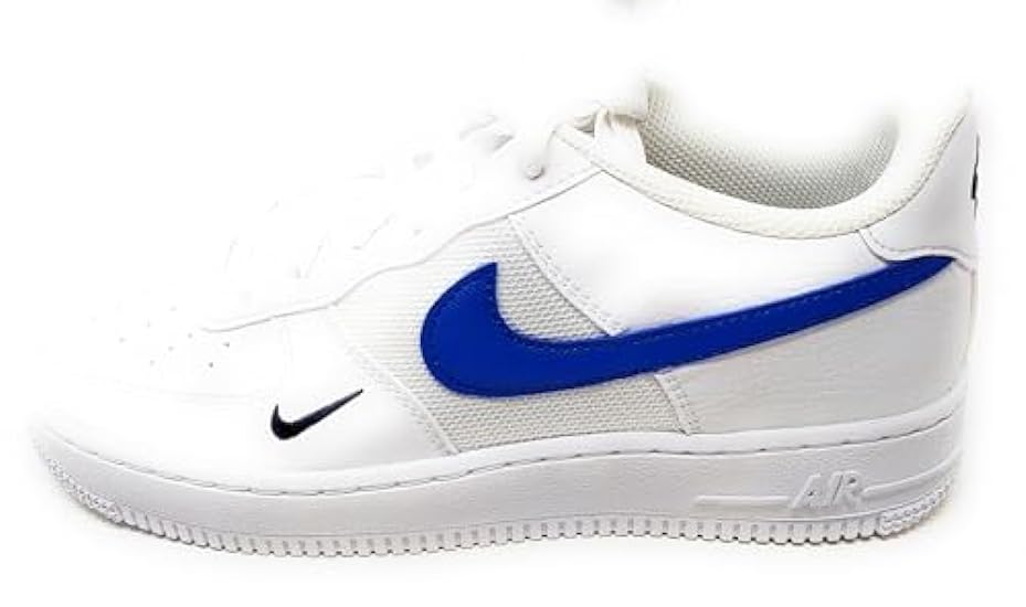 Nike Air Force 1 Bianco/Blu Royal Sneaker per Ragazzi F
