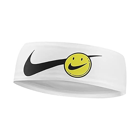 Nike Unisex - Adulto Fury Headband 3.0 StirnBND Bianco Opti Yellow/Black, Taglia unica 585343016