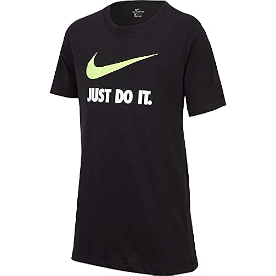 Nike B NSW Tee JDI Swoosh, T-Shirt Bambino, Black/(Volt), XL 413633992