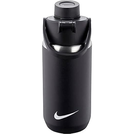 Nike Unisex – Adulto SS Recharge Chug Bottle TR-FL, nero/bianco, 354 ml 100605634