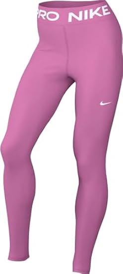 Nike W NP 365 Tight Pantaloni Aderenti a Tutta Lunghezza, Playful Pink/White, L Donna 135734216