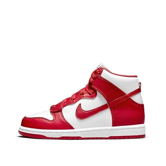 Nike Scarpa Bambino Dunk High Bianco/University Red (Numeric_28_Point_5) 546221693