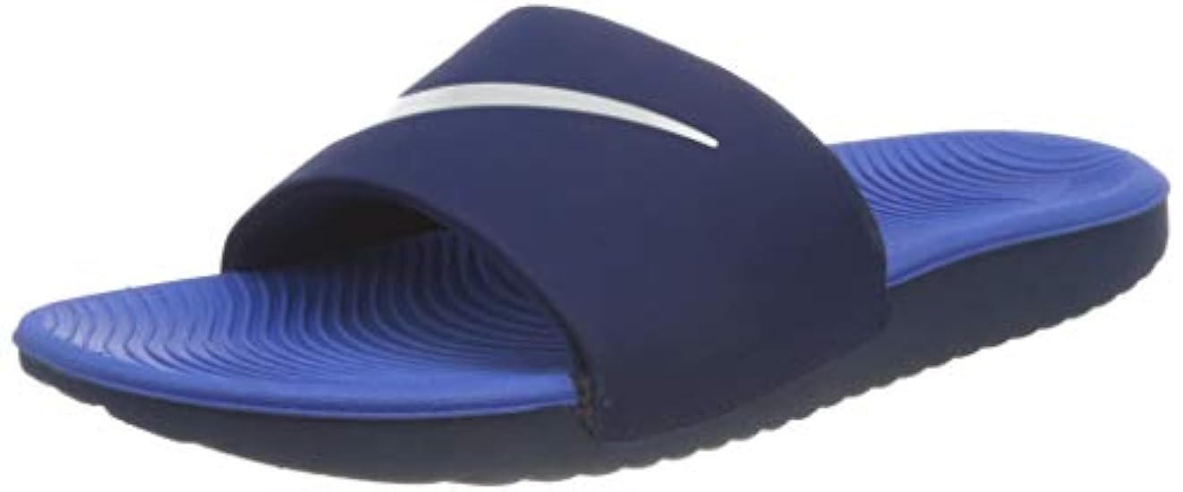 NIKE KAWA Slide (GS/PS), Sneaker, Blue Void/Signal Blue-Pure Platinum, 28 EU 384041094