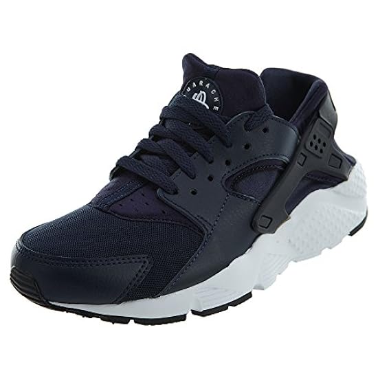 Nike huarache run (GS) 3035 654275 407 blu - scarpe sportive unisex pelle-tela (obsidian-white-dark) (36.5) 548733210