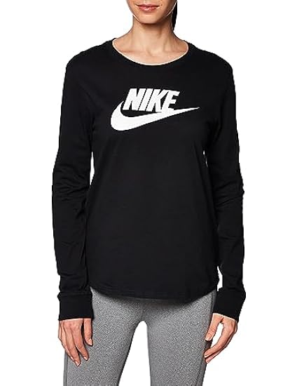 Nike W NSW Tee Essntl LS ICN Ftra T-Shirt Donna 746027378