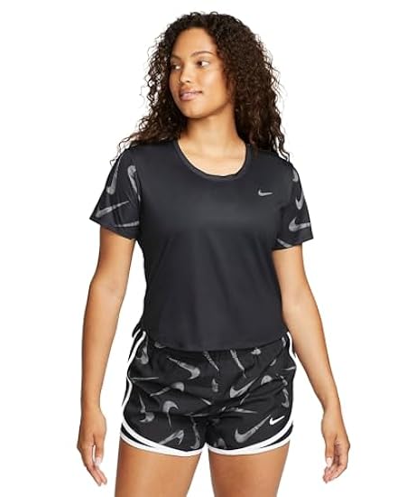 Nike W Nk DF Swoosh AOP SS Crop T-Shirt Donna 179737301