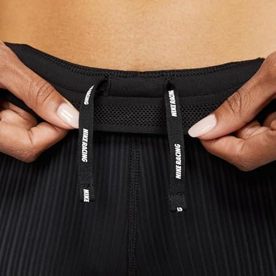 Nike AeroSwift - Pantaloncini da corsa aderenti da donna, colore: Nero, nero, X-Large 697128861