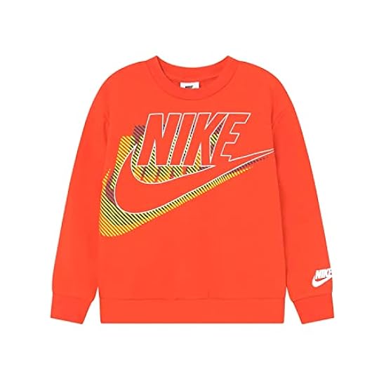Nike Felpa Arancione in Cotone da Bambino 86K464-R7O 281392316