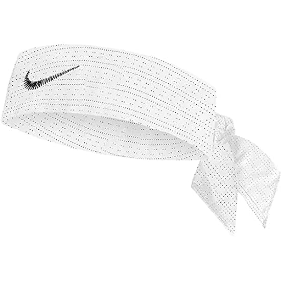 Nike M Dri-Fit Head Tie Terry Foulard, Bianco/Nero, Taglia Unica Unisex-Adulto 105771838