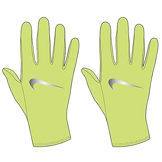 Nike Miler Running Glove Guanti Corsa Adulto Unisex Ghost Green - Silver (L-XL) 029247015