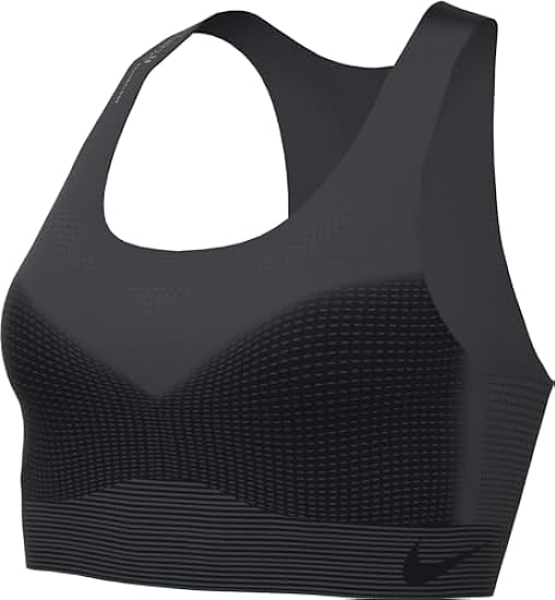 Nike W Nk Swsh Flyknit Bra, Black/Dk Smoke Grey/Photon 