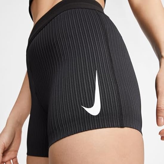 Nike AeroSwift - Pantaloncini da corsa aderenti da donna, colore: Nero, nero, X-Large 697128861