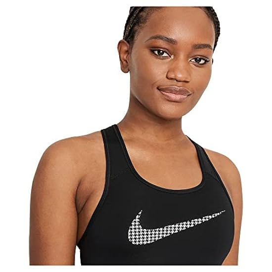 Nike Dry Fit Swoosh Icon Clash Gx, Reggiseno Unisex-Adulto, Black/White, L 693238065