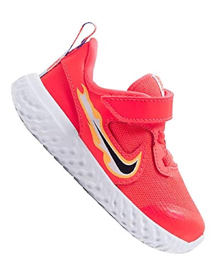 Nike Revolution 5 Fire, Scarpe da Ginnastica Sneakers Baby Velcro+Lacci Elastici (25 EU, 25) 500803913