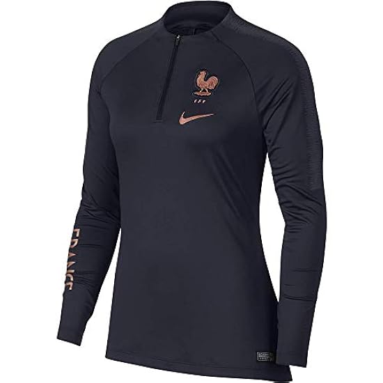 Nike FFF Dry Sqd Drill Top Sweatshirt, Donna, Dark Obsi