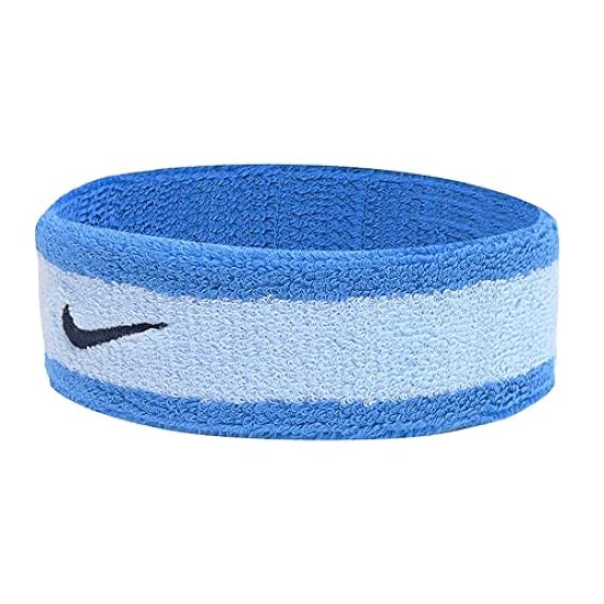 Fascia Tergisudore Tennis NIKE Swoosh Head Band capelli vari colori (Celeste con swoosh blue) 426544043
