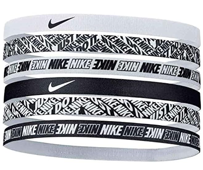 Nike sport fasce per capelli nero bianco 6 pezzi calcio tennis 103722787